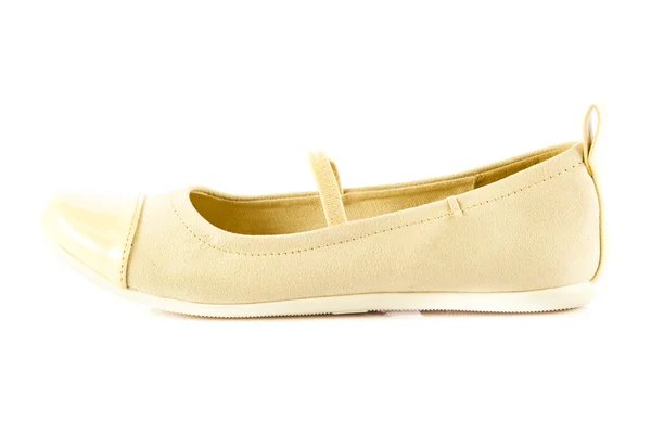 Zapatos de niña calzado aislado sobre fondo blanco — Foto de Stock