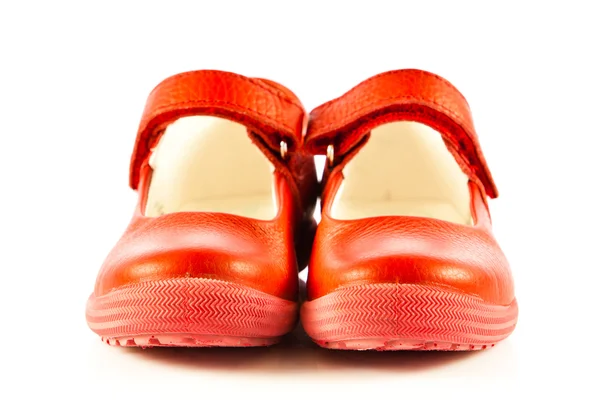 Beyaz arka plan üzerinde izole kız ayakkabı ayakkabı — Stok fotoğraf