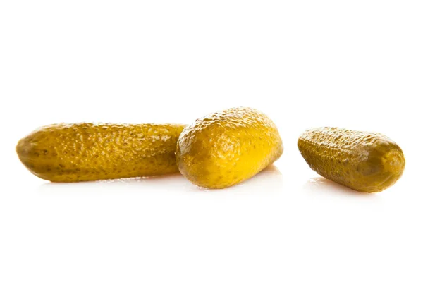 Cucumbers pickled isolated on white background — Stock Photo, Image