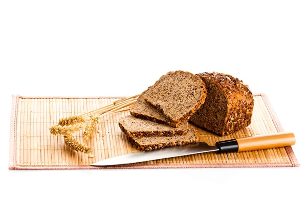Brown seed biobread isolated on white background — Stock Photo, Image