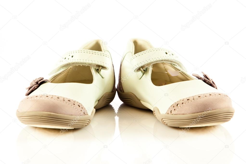 Girl shoes footwear isolated on white background