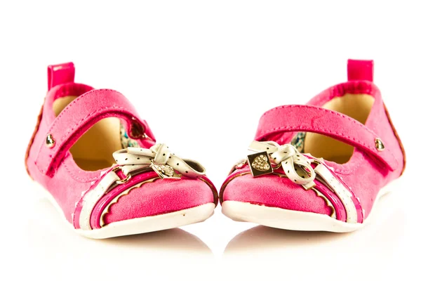 Mädchen Schuhe Schuhe isoliert auf weißem Hintergrund — Stockfoto