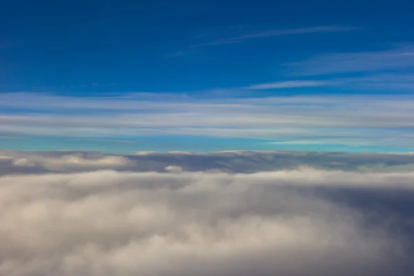 Sky clouds plane — Stock Photo, Image