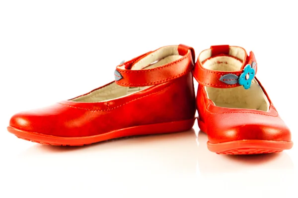 Kvinnligt skor isolerad på vit bakgrund barn barn vacke — Stockfoto