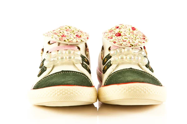 Female  shoes isolated on white background   child kids beautifu — Stock Photo, Image