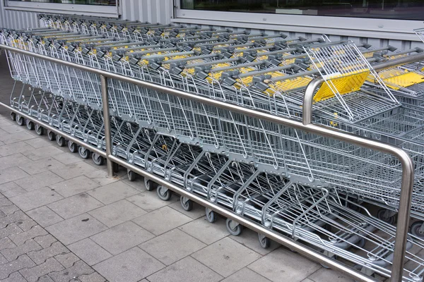 Shopping cart. shopping trolley, shopping, business — Stock Photo, Image