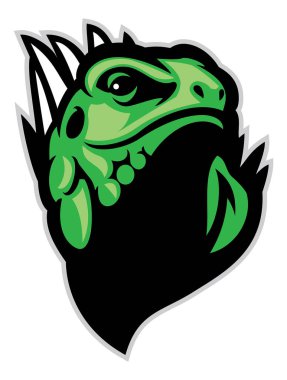 Iguana head mascot sport and esport logo
