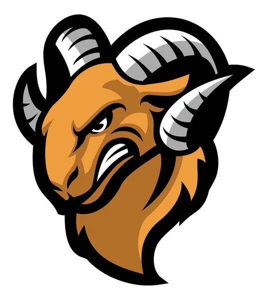 Ram Mascot Head Sport Esport Logo — Stock vektor