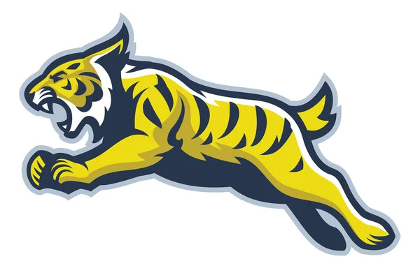 Wildcat Mascot Sport Logo — Vector de stock