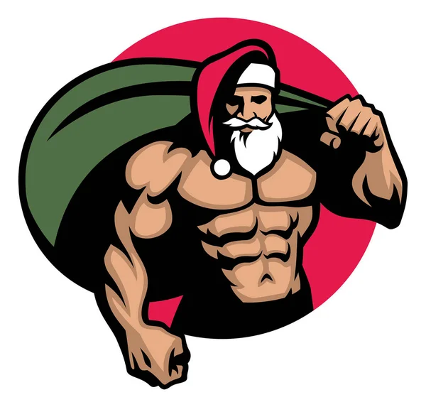 Kaslı Noel Baba bir çanta dolusu Noel hediyesi getir.