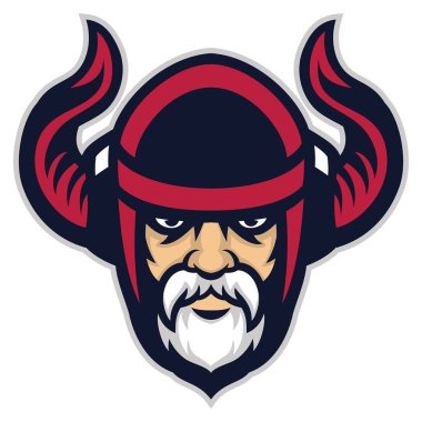 Viking savaşçı baş maskotu