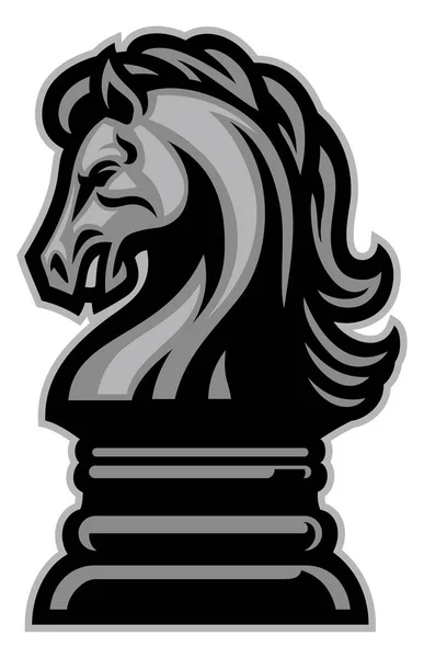 Cavaleiro Cavalo Xadrez Esporte Logotipo — Vetor de Stock