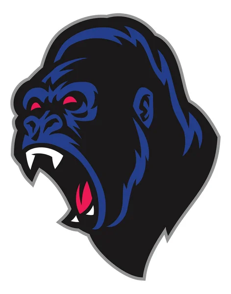 Logo Enojado Mascota Gorila Deporte — Vector de stock