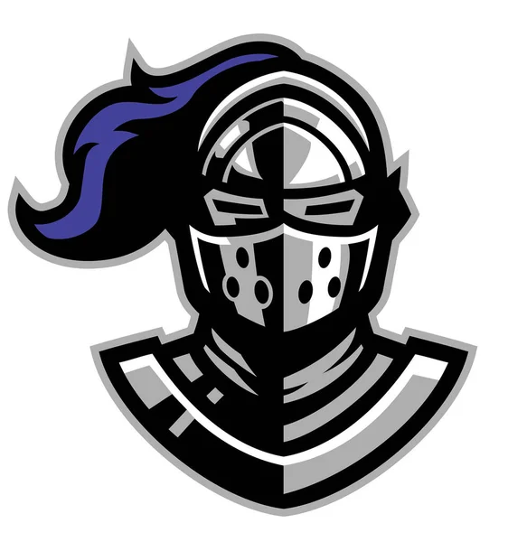 Knight Helmat Mascot Logo — Stock Vector