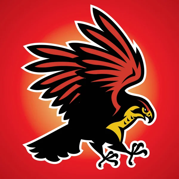 Vetor Hawk Bird Mascot — Vetor de Stock