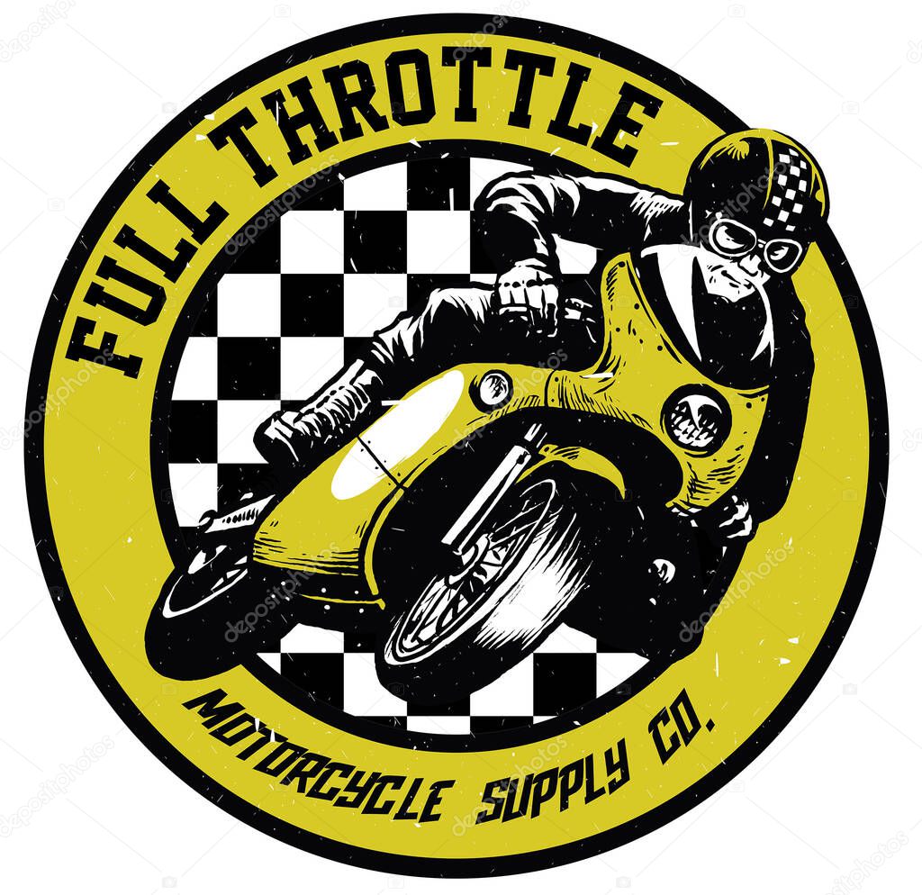 vector of Vintage motorcycle badge 
