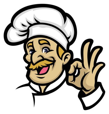 Şef Maskot logosunun vektörü