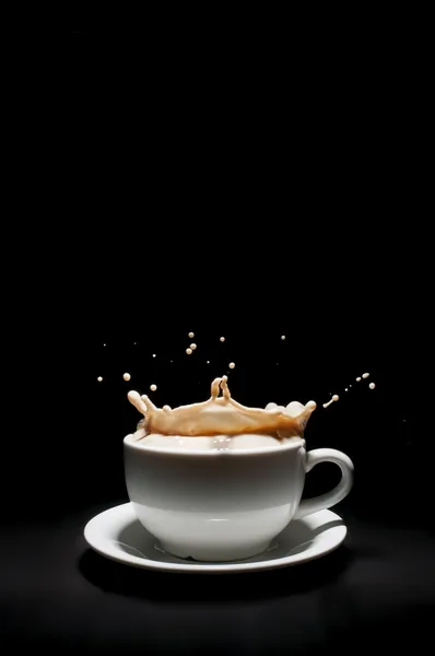 Spatten van koffie — Stockfoto