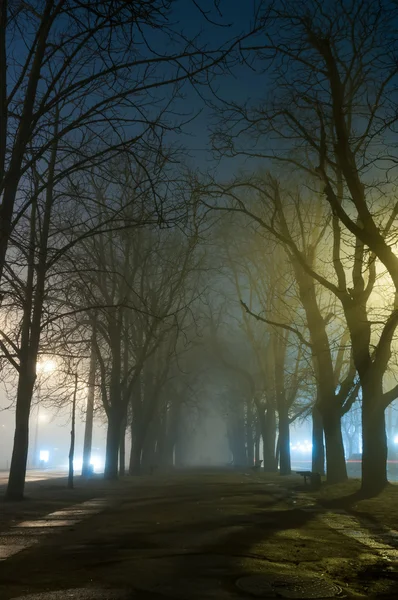 Ομίχλη πόλη — Φωτογραφία Αρχείου