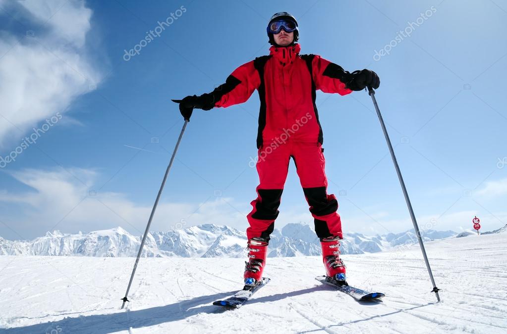 male skier at Solden ski resort