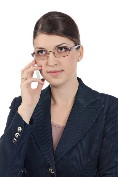 Mujer de negocios con teléfono — Foto de Stock