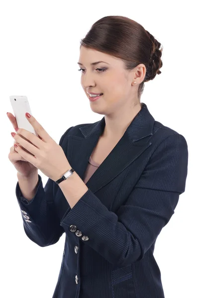 Zakenvrouw met telefoon — Stockfoto