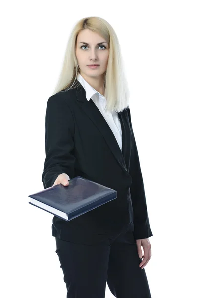 Бізнес-леді з щоденник Ліцензійні Стокові Фото