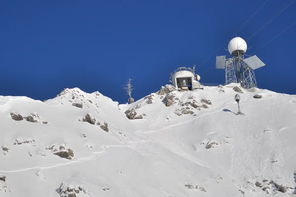 Punkt widokowy na górze valluga Góra, austian Alpy — Zdjęcie stockowe