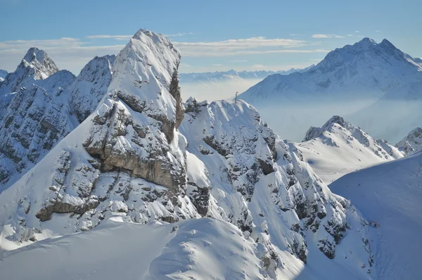Montanhas de inverno, Alpes Austianos — Fotografia de Stock