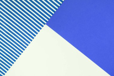 Metin için üç renkli mavi ve beyaz arkaplan. Üst Manzara. Boşluğu kopyala.