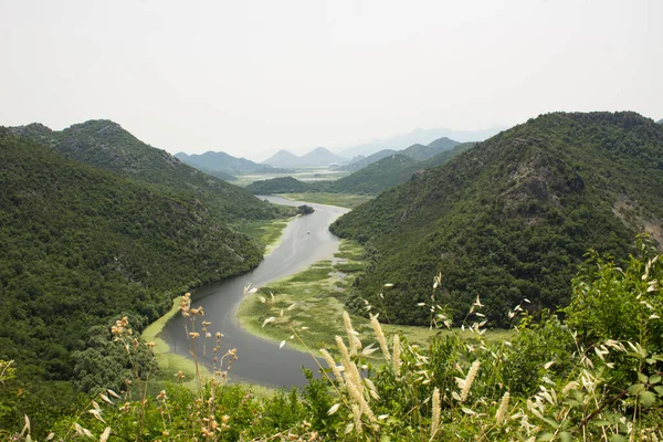 Panoramisch Uitzicht Rivier Bergen Zomerdag Montenegro — Stockfoto