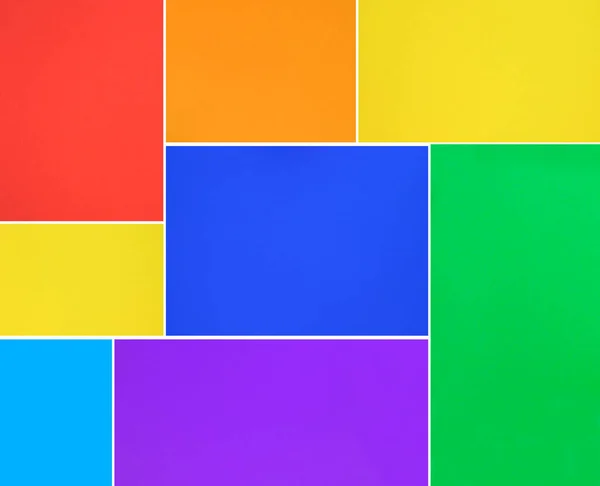 Collage Colored Squares Rectangles Creative Composition Copy Space — Stock Photo, Image