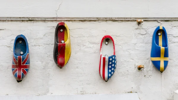 4 Nations Wood Clogs — Stock Photo, Image