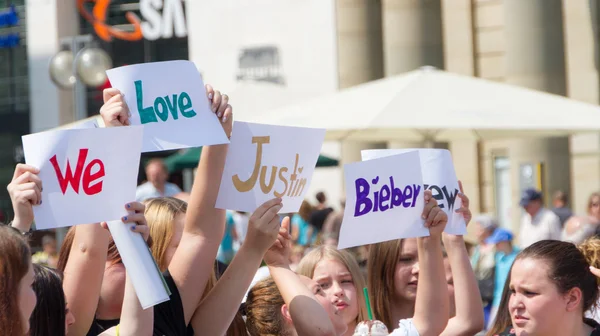 Dimostrare per Justin Bieber — Foto Stock