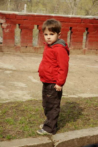 Serious little boy — Stock Photo, Image