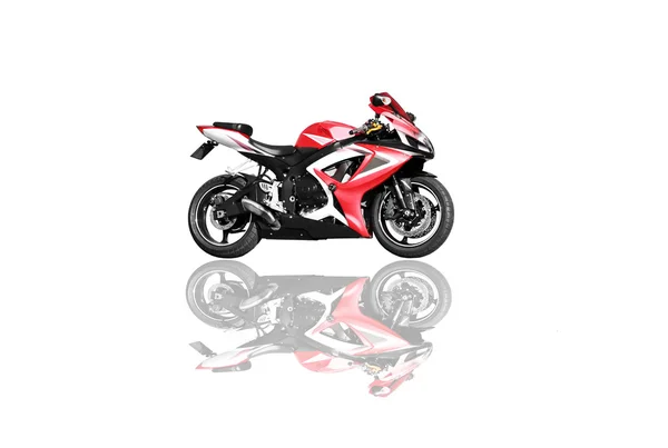 Beyaz arka planda motorbikie