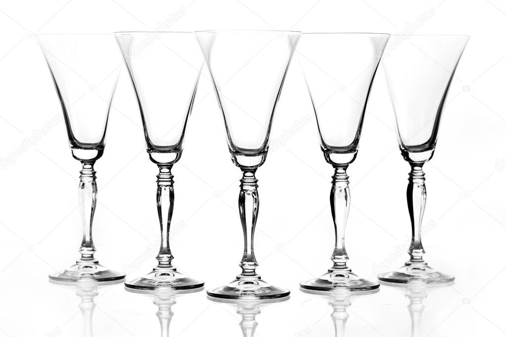 Wine glass isolated