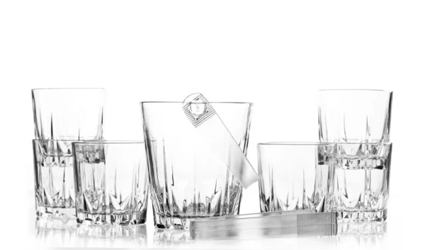 Grupp av glas isolerade — Stockfoto