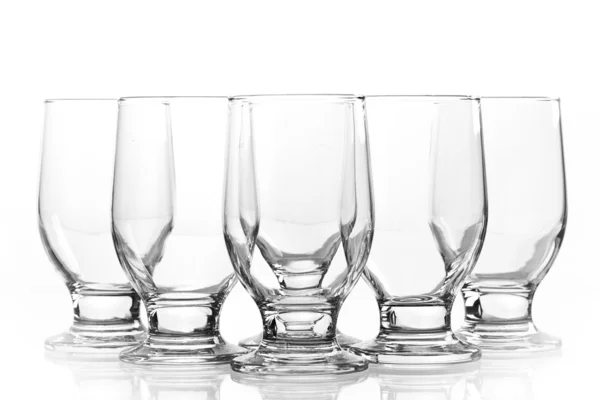 Grupp av glas isolerade — Stockfoto