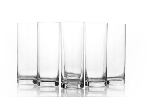 Gruppe von Glas isoliert — Stockfoto