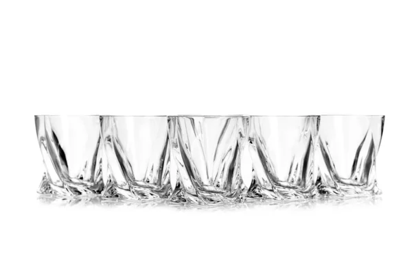 Groep van glas geïsoleerd — Stockfoto