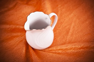 portakal Tekstil zemin üzerine sos tekne