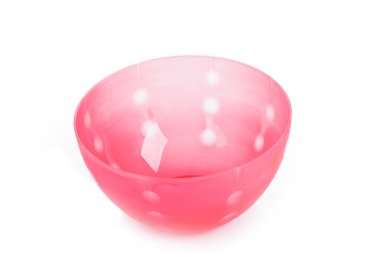 boş bir plastik vazo beyaz bir arka plan üzerinde izole