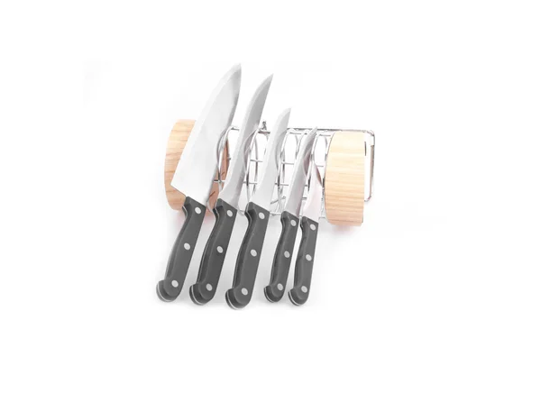 Bloque de cuchillo, aislado sobre fondo blanco . —  Fotos de Stock