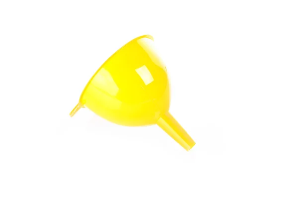 Plastic kitchen funnel, isolated on a white background. — Stock Photo, Image