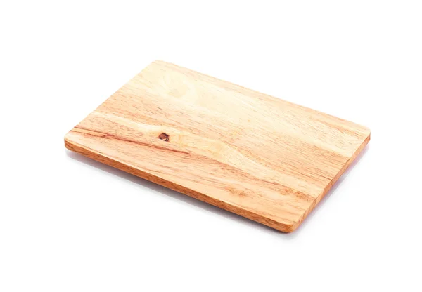 Bord de tăiere din lemn izolat pe fundal alb — Fotografie, imagine de stoc