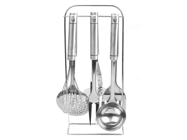 mutfak eşyaları, beyaz izole raf.