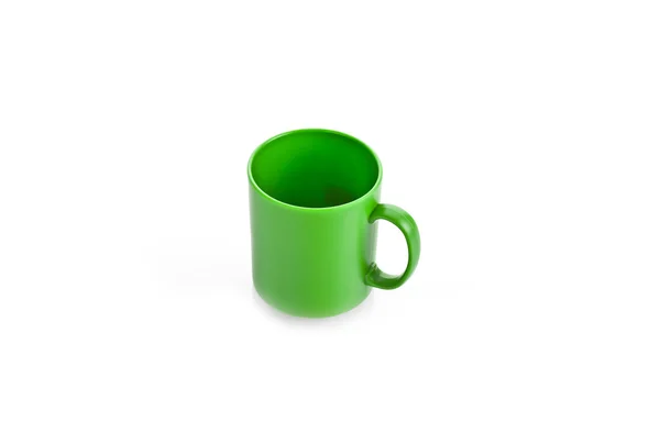 Groene koffie beker. geïsoleerd op witte achtergrond — Stockfoto