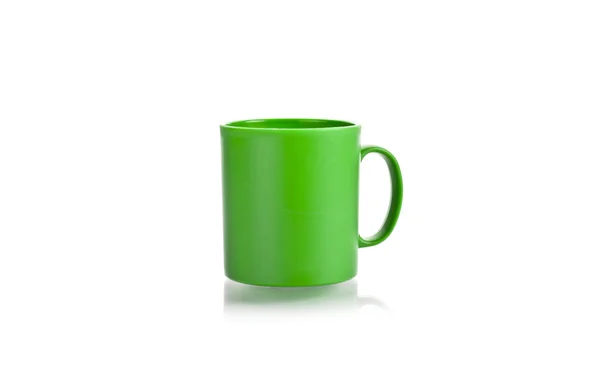 Green coffee cup. Isolated on white background — Stock Photo, Image