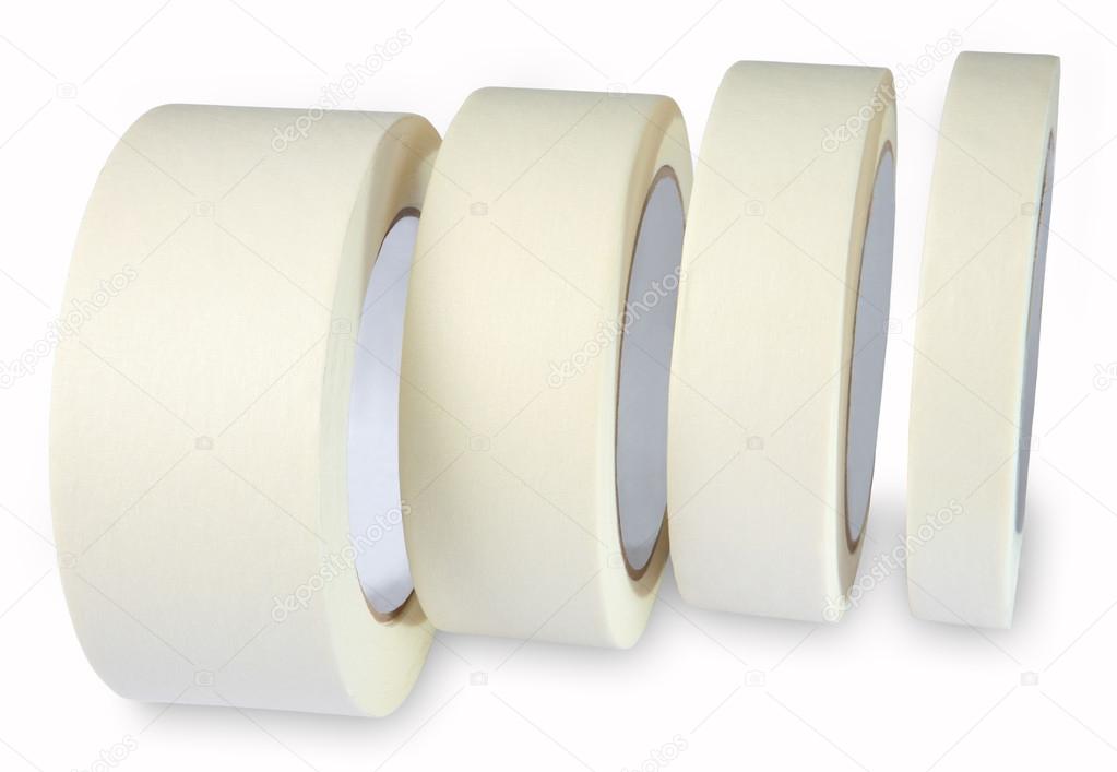 Masking tape - paper Krepp tape, cream white masking tape, four